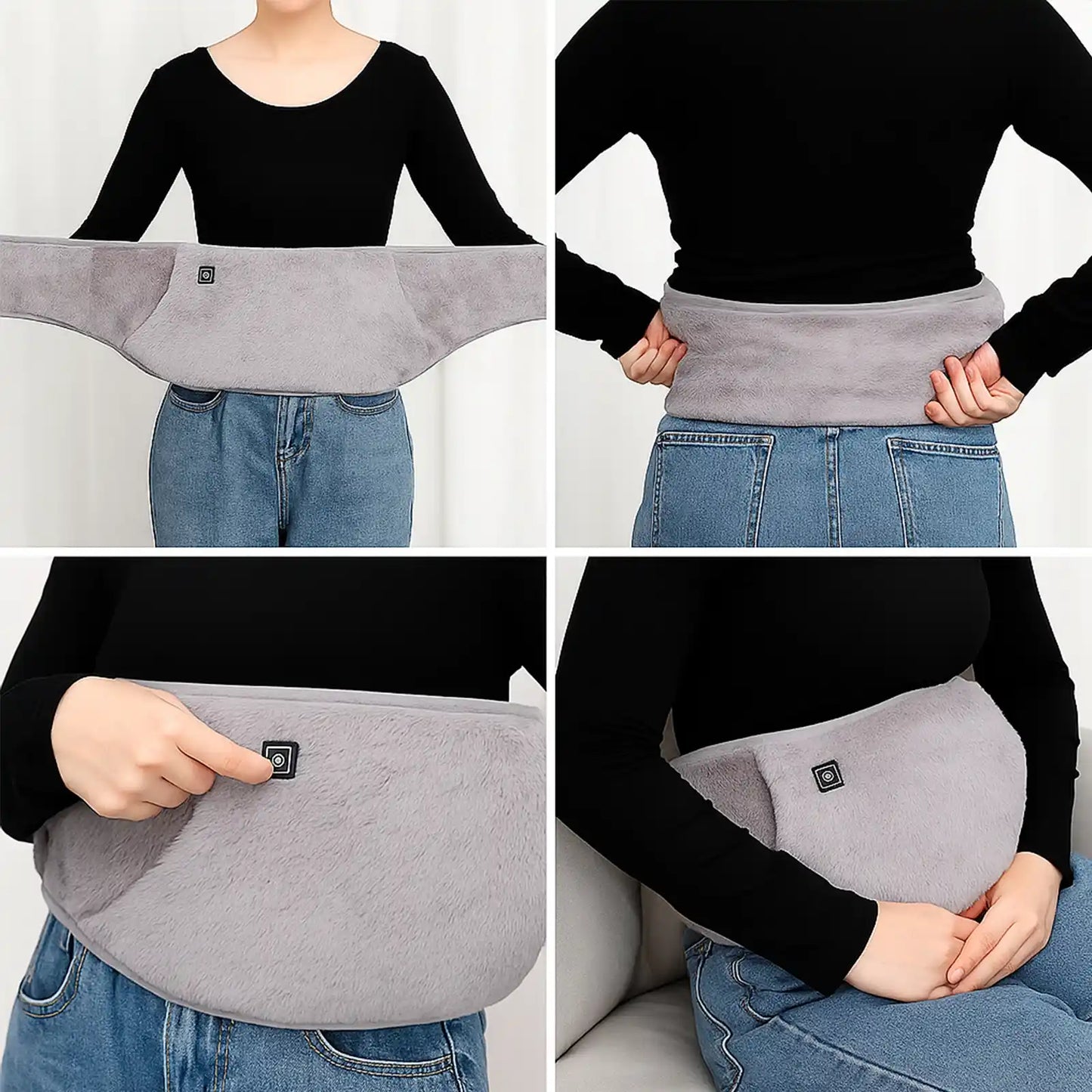 Calentador Cintura USB | Almohadilla Térmica Portátil para Cólicos y Lumbar