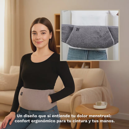 Calentador Cintura USB | Almohadilla Térmica Portátil para Cólicos y Lumbar