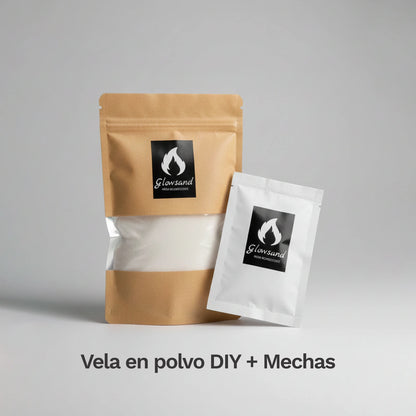 GLOWSAND®: Vela en Polvo Perlada | Ecológica, Personalizable y reutilizable | Candle Sand